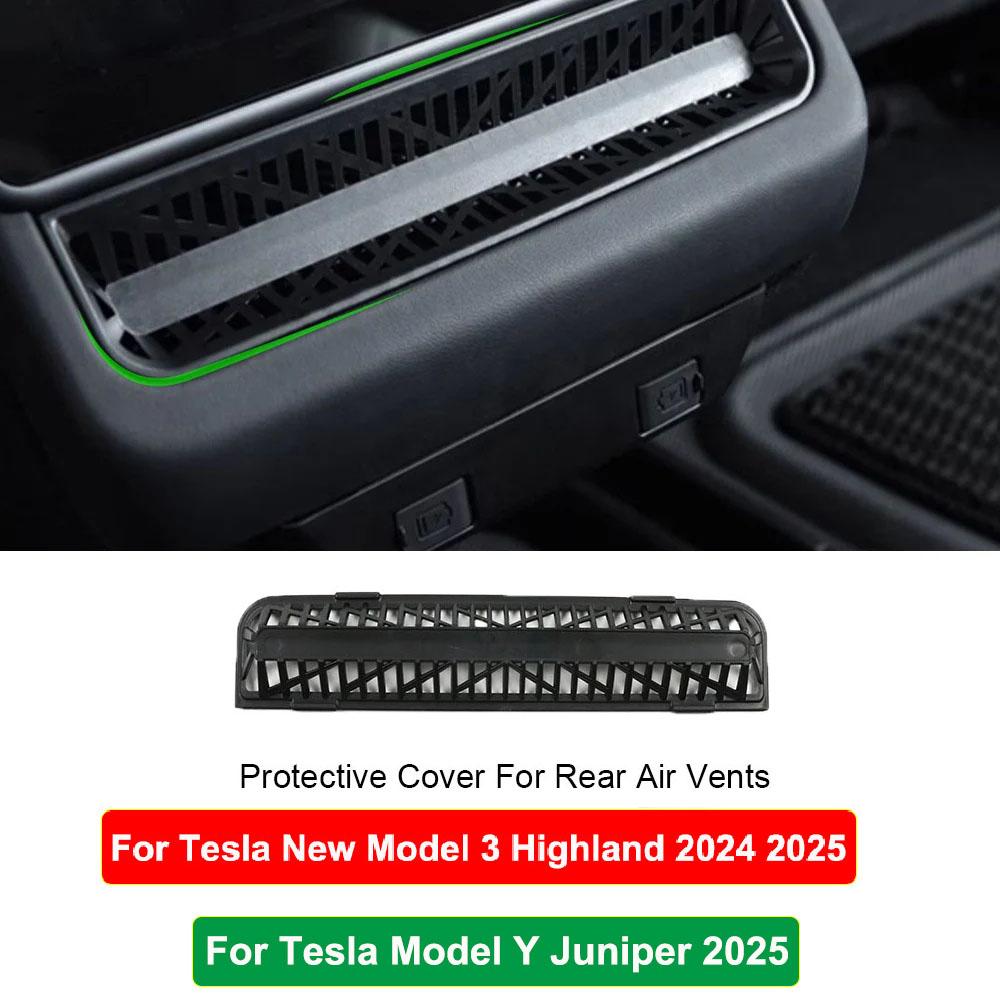 for Tesla New Model Y Juniper Launch 2025 Model 3 Highland 2024 Rear Air Conditioning Vent Outlet Cover Protective Anti Blocking