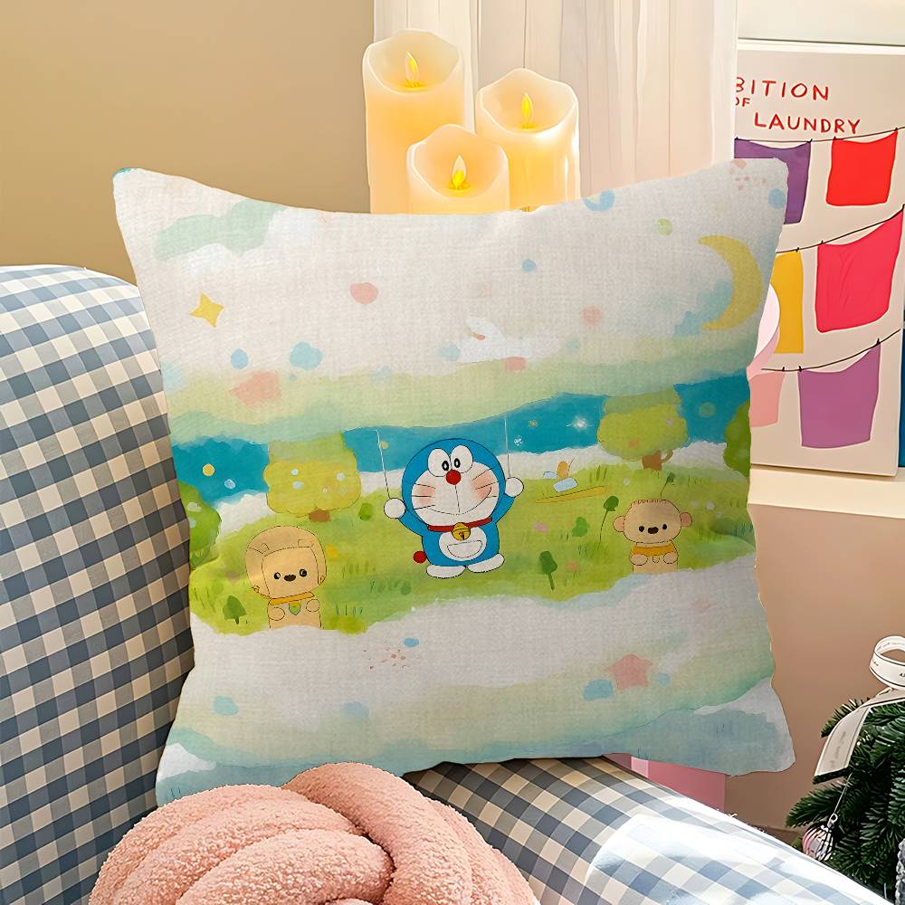 Funny DDoraemons Cartoon Pillow Gift Home Office Decoration Pillow Bedroom Sofa Car Cushion CoverPillow Case