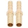 2 Pcs Barbed Fitting Splicer Brass Hose Barb Reducer Hex Reducing Barbed Connector