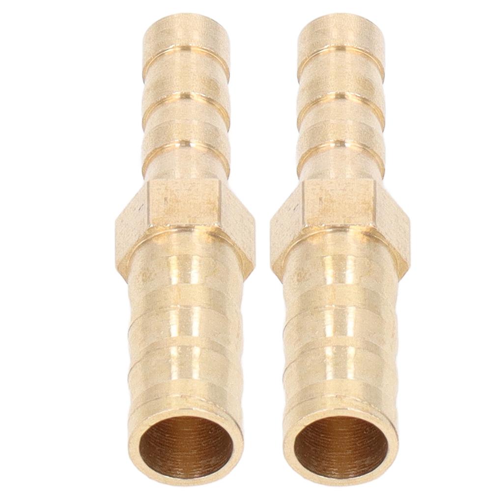 2 Pcs Barbed Fitting Splicer Brass Hose Barb Reducer Hex Reducing Barbed Connector