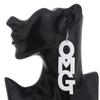 European and American Fashion Acrylic Hip-hop English Letter Earrings