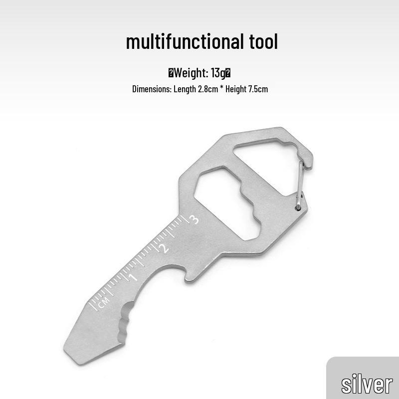 Multi-Functional Keychain Tool: EDC Card, Bottle Opener, Hex Key, Pendant, Portable Screwdriver