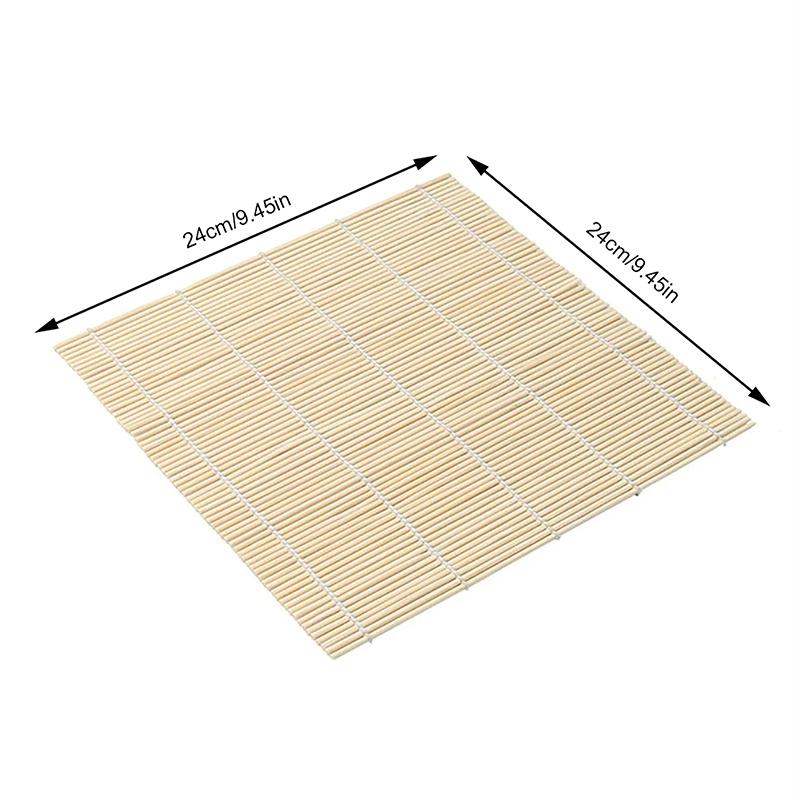 24X24Cm Sushi Bamboo Rolling Mats Onigiri Rice Tools Non-Stick Diy Sushi Mat Bamboo Japanese Kitchen Accessories