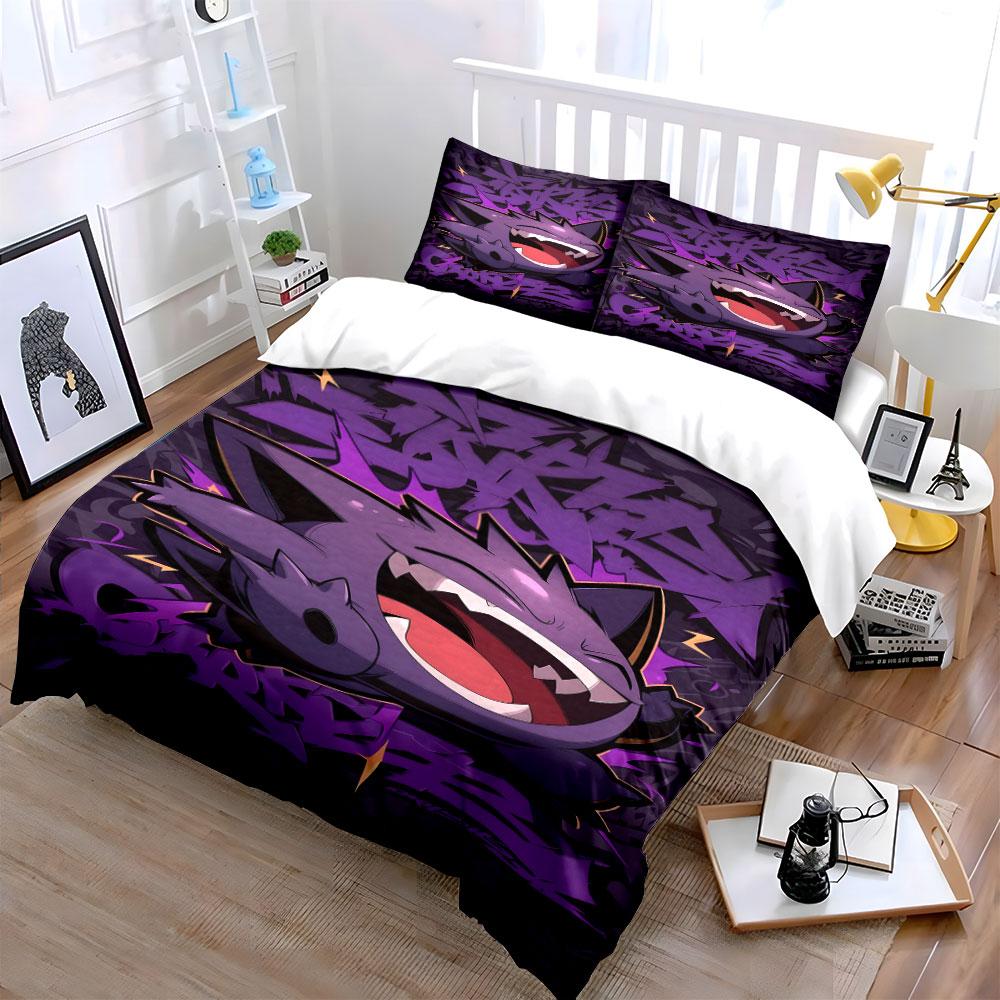 Vividly Mischievous Purple Chaos! Bedding Sets Duvet Covers Pillowcases(1* Duvet Cover 2* Pillowcases Without Duvet Insert)