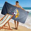 Fierce Fox Logo on Blue Background Patterned beach towel quick dry perfect for travel outdoor sports jogging the beach and swimming