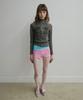 SCULPTOR Skull Zip-Up Sweater Melange Gray