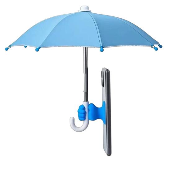 Mini parasolka do telefonu komórkowego z przyssawką, parasolka na smartfona z ochroną UV, uniwersalny uchwyt na telefon komórkowy na plażę, podróże, na zewnątrz, do kubka