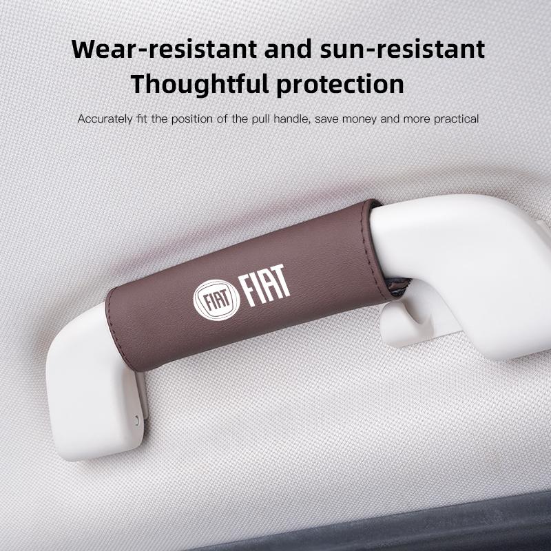 PU Leather Roof Handle Anti-scratch Protector Case For Fiat Abarth 500 Tipo FR Panda Argo Freemont Viaggio Bravo Punto Doblo