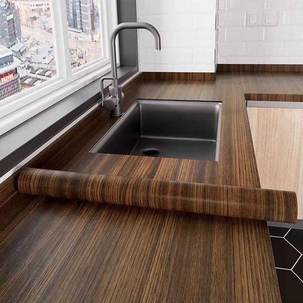 Samolepicí vinylová tapeta Dřevěné prkno Samolepky na zeď Dekorační fólie Kontaktní papír Kuchyňská zeď Domácí dekorace