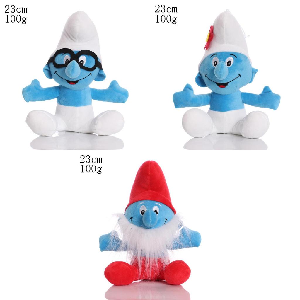 Adorable Blue Smurf Plush Doll Soft Stuffed Toy With Pp Cotton Filling For Kids
