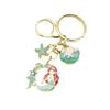 Starfish Mermaid Drip Oil Alloy Keychain Bag Pendant Ornament
