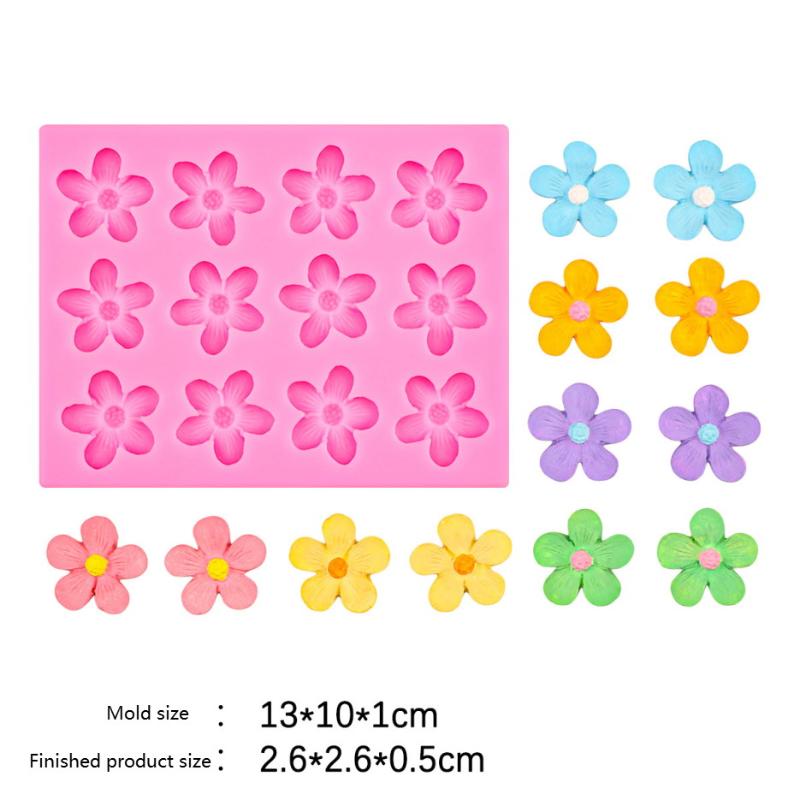 Mini Rose Camellia Flower Silicone Sugarcraft Mold Cookie Cupcake Chocolate Baking Mold Fondant Cake Decorating Tools