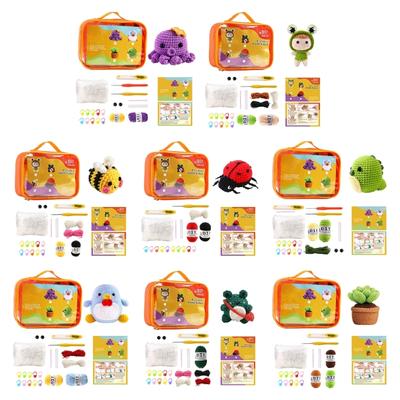 Kit de Crochet DIY pour Débutants Adultes et Enfants avec Manche Doux et Couleurs Multiples Fonctions Variées avec Étui de Rangement