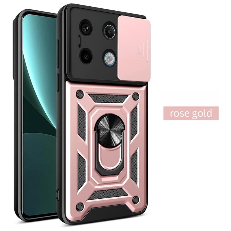 For Xiaomi Redmi Note 13 Pro Case Slide Lens Armor Phone Case For Redmi Note13 13Pro + Plus Car Magnetic Holder Ring Back Cover