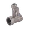 Threaded Faucet Branch Fitting 3 Way Metal Water Split Piece with Shutoff Control for Filter and Kitchen Use Tasks