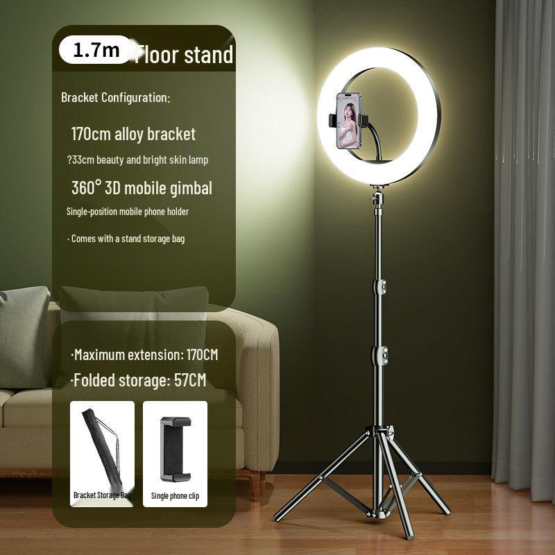 Complete Mobile Streaming Stand with Fill Light for Beauty and Douyin Selfies