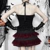 AltGoth Gothic Hotsweet Camisole Damen Vintage Ästhetik Y2k E-Girl Hipster Spitze Patchwork Neckholder Crop Tank Tops Cosplay Kleidung