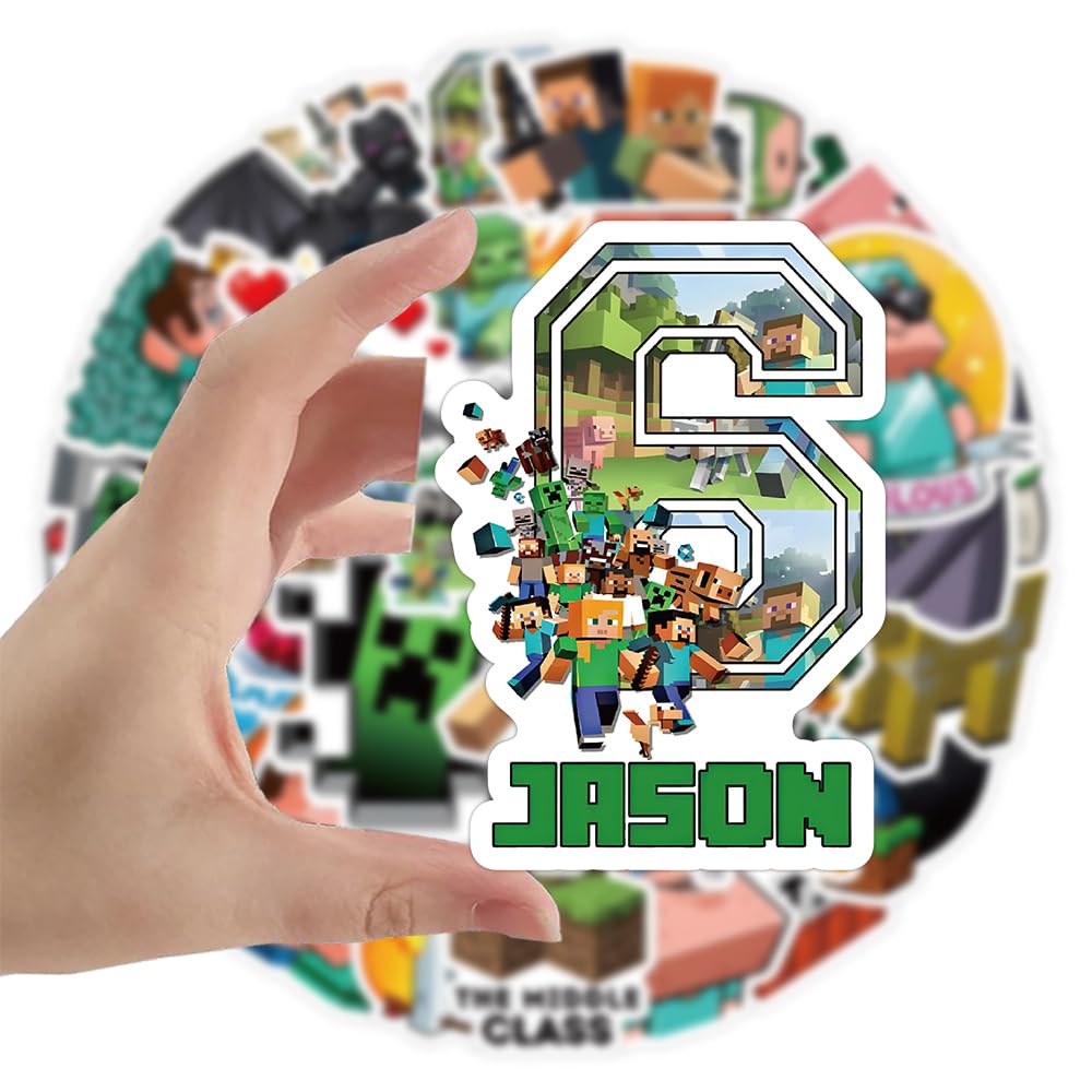 Minecraft Stickers Set Cute Anime Designs Waterproof Decals Stylish and Cute Comic Stickers for DIY Water Mobile Perfect for and - 50-Piece - - -