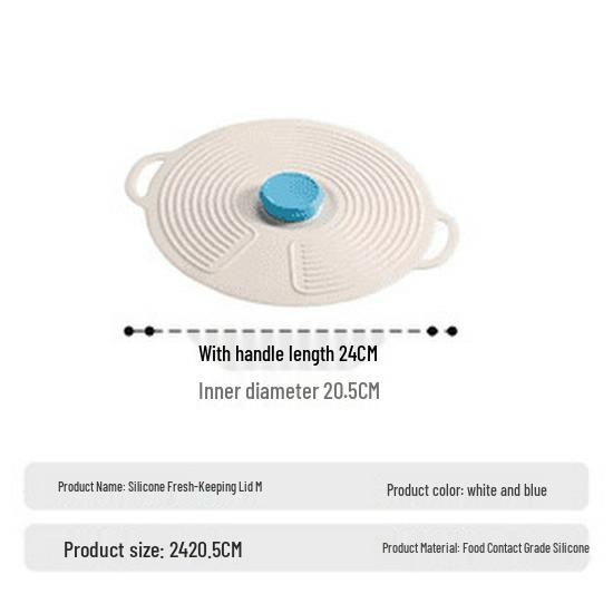 Food Grade Silicone Lid: Reusable, Microwave-Safe, Spill-Proof Cover for Pots, Bowls, Plates, and Cups.