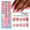 1Set Easy Apply Artificial Nail No Tools Needed Quick Installation Solid Color Highly Shine For Busy Professionals