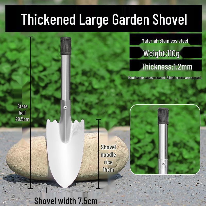 Stainless Steel Multipurpose Garden Shovel for Fishing, Beach, and Outdoor Weeding