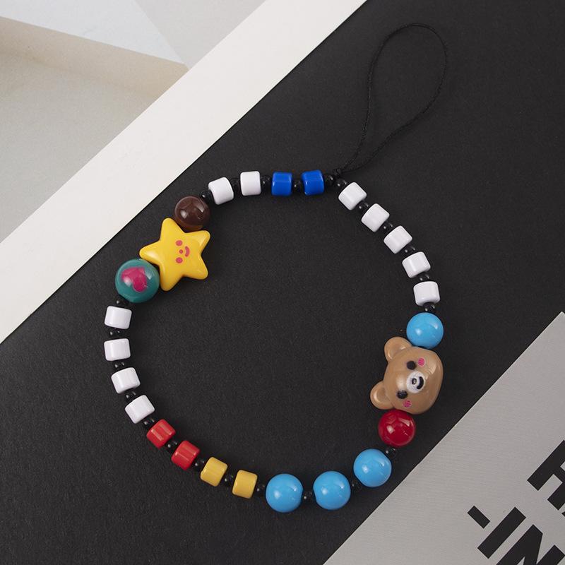 Top-Selling Colorful Beaded Phone Lanyard - Creative Anti-Lost Wrist Strap Charm for Girls