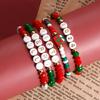 Yuletide Stackable Bangle Set Women's Trendy Christmas Woven Soft Ceramic Chain