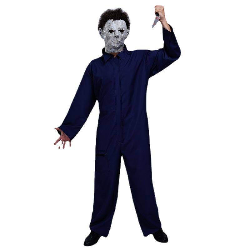 Horror mask jumpsuit, Halloween carnival party costumes, European and American masquerade cosplay