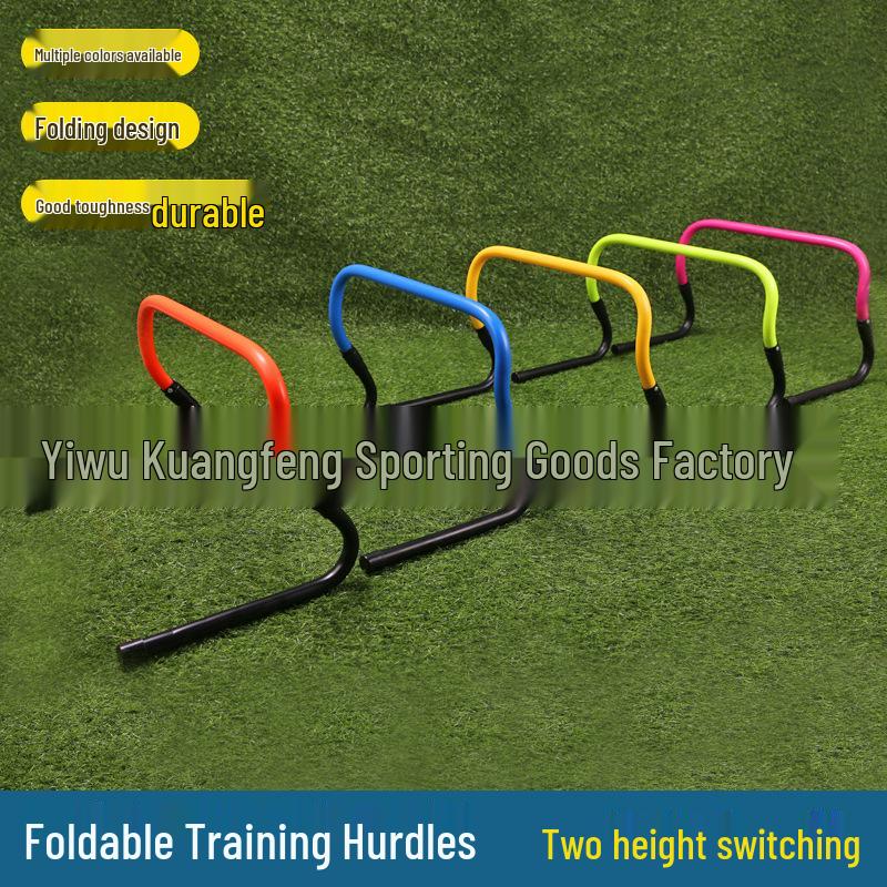 2-Speed Adjustable Football Training Hurdles - Multi-Functional, Foldable Obstacle Bar for Physical Training