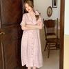 Summer Leopard Print Lace Ice Silk Nightgown - Women's Luxury Short Sleeve Sleepwear