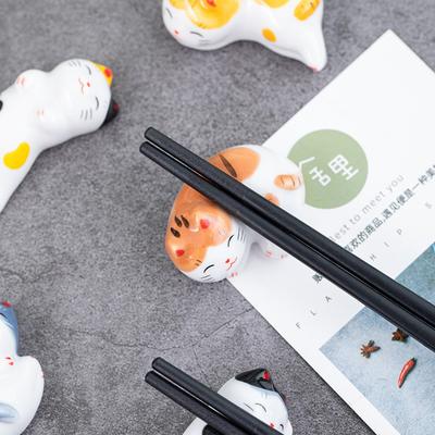 Stojan na hůlky Lucky Cat Japonské keramické hůlky Keramická domácí dekorace
