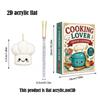 2026 Christmas Countdown Calenda, 24 Acrylic Kitchenware-Themed Christmas Ornaments,Holiday Gift for Christmas