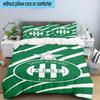 3PCS Green Saint-Etienne Football  Bedding Set,Including 1pc Duvet Cover And 2pcs Pillowcases Perfect for Bedroom, Dormitory, Fan Christmas Gift
