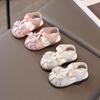Girls' Princess Bow Knot Sandals: Soft Sole, Non-Slip Baby Shoes for 0-3 Years