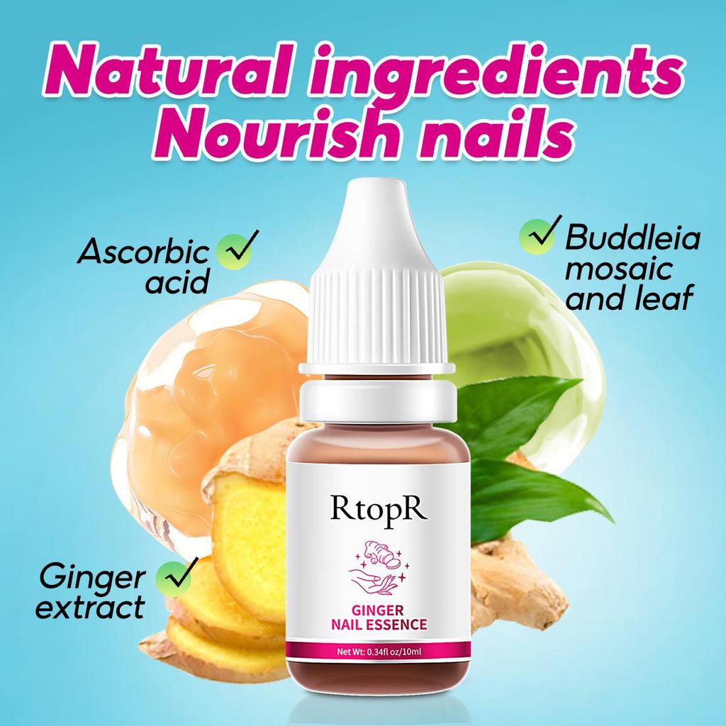 RtopR Antibakterielles ätherisches Ingwer-Nagelöl fördert das Wachstum und die Reparatur der Nägel