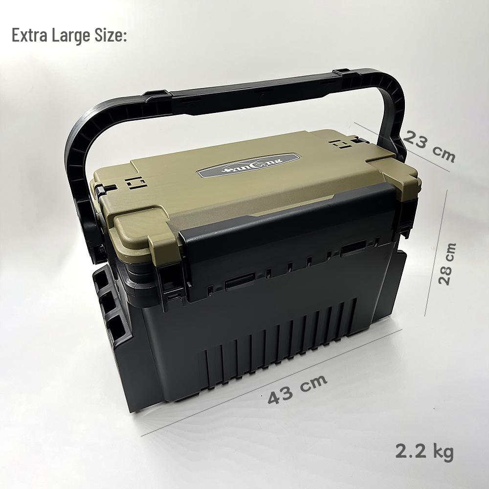 Anpassbare Multifunktionale Angelkasten mit Rutenhalter und Sitzfunktion für See- und Flossenfischen