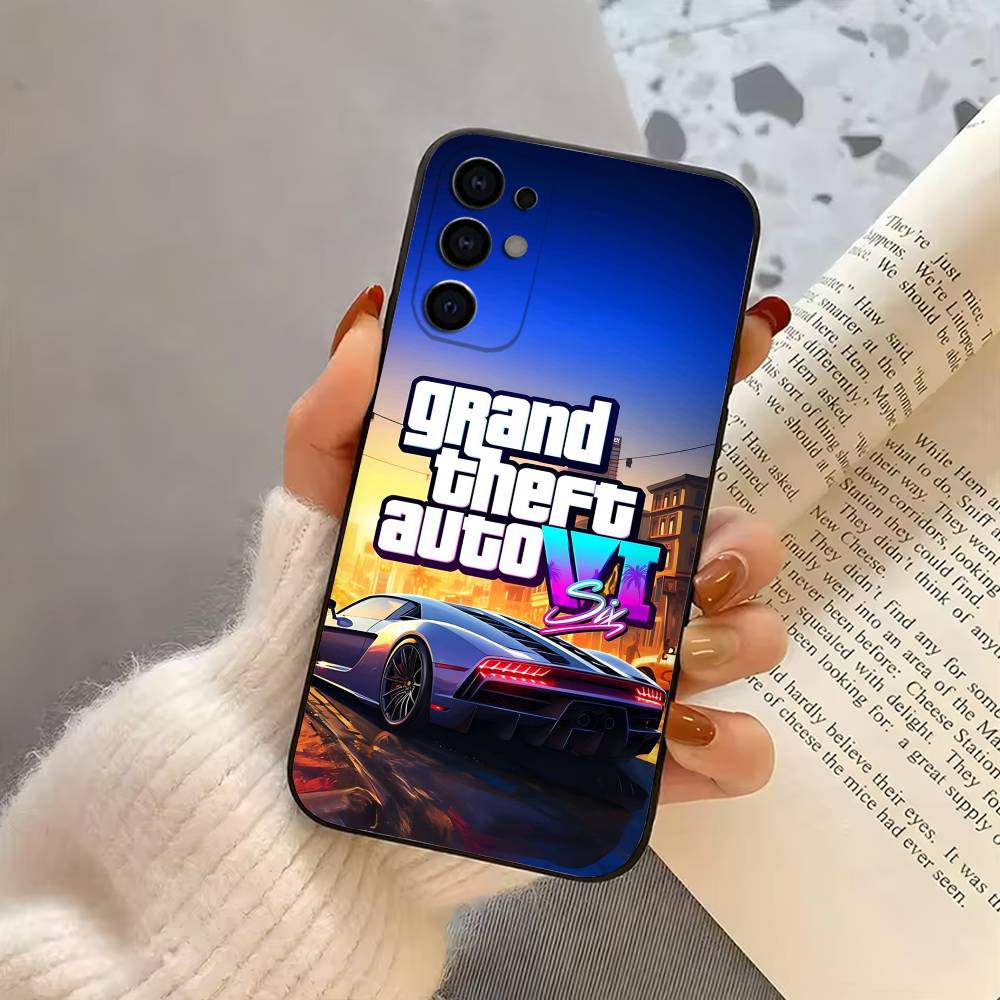 GameTheft auto v5 Grand-ES Phone Case For Samsung S25,S24,S21,S22,S23,S30,Ultra,S20,Plus,Fe,Lite,Note,10,Black Cover