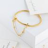 New Sparking Gold Plated Charm Beads Dangle Original Snake Fit Copper Bracelet Necklace Beads For Diy Jewelry Women Gift