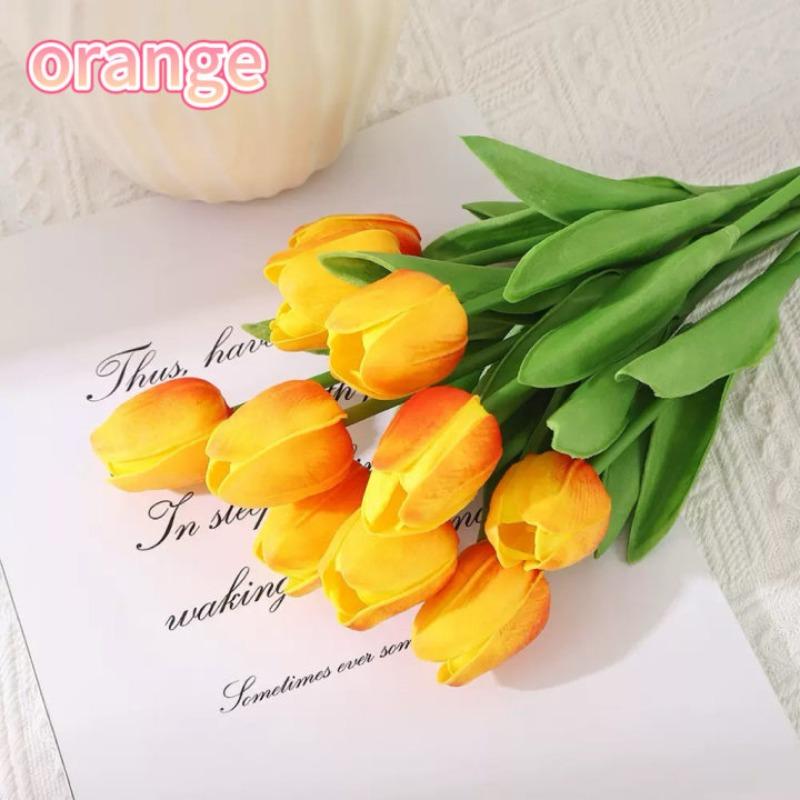 Tulip Flowers Artificial Tulip Bouquet PE Foam Fake Flower for Wedding Ceremony Decor Home Garden Bouquet Decorations