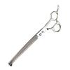 8.0 Inch Napson Glossy Silver 3 Pack Pet Grooming Scissors Straight Cut Set Send Row Comb 2H