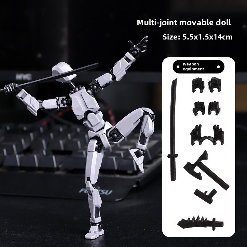 Lucky Doll: 13-Point Articulated 3D Printed Toy, 3rd Gen DIY Stress Relief Figure