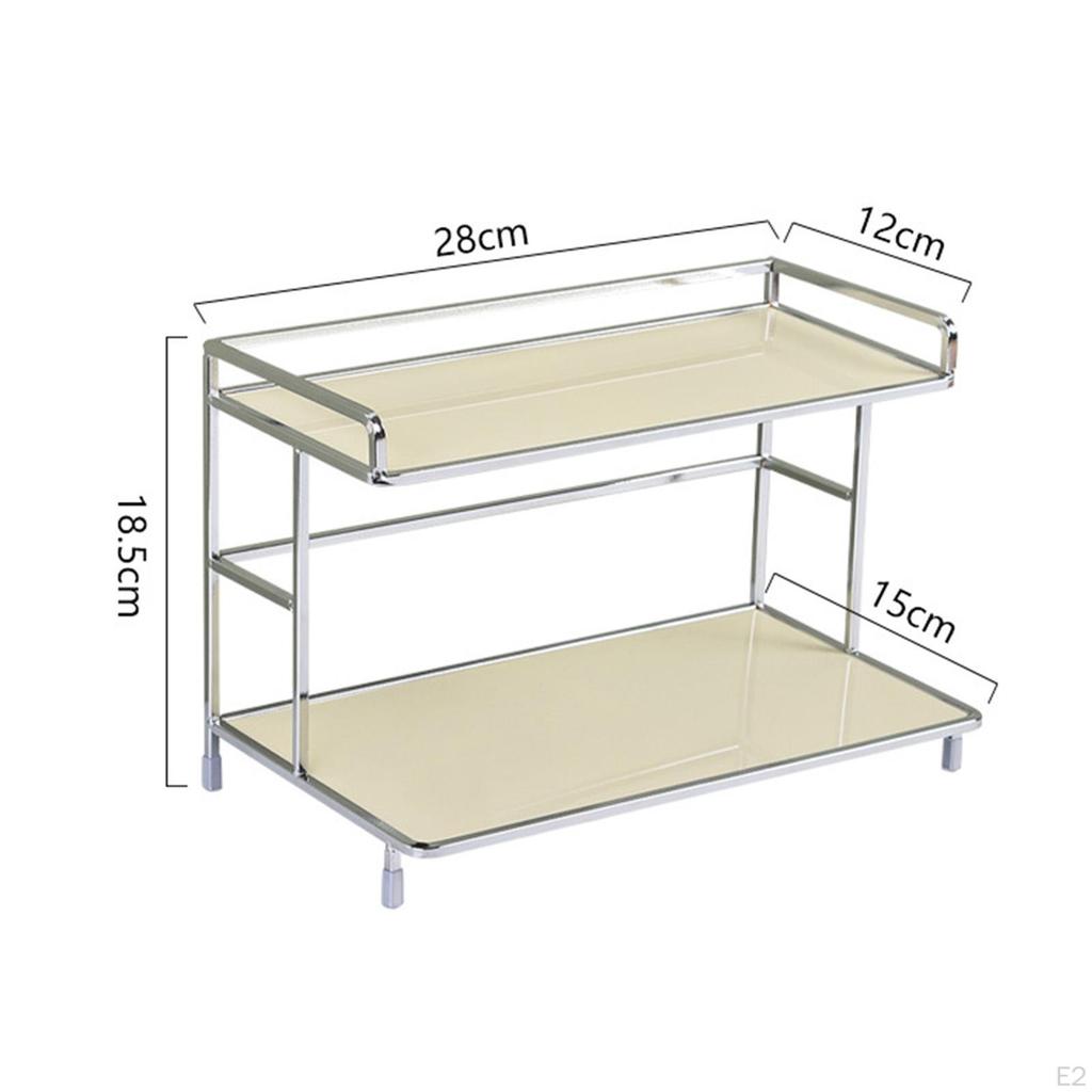 Bathroom Tray,2 Tier Countertop Organizer Cosmetic Holder Standing Shelf, Storage Shelf