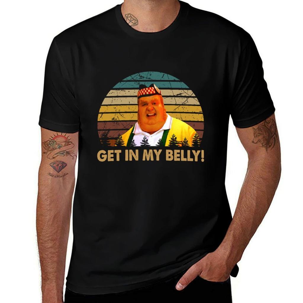 Fat Bastard character get in my belly poster T-Shirt shirts graphic tee hippie clothes mens cotton t shirts