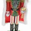 Wood Nutcrackers Figurine 38cm Christmas Mouse King Puppet Toy Home Tabletop Book Shelves Ornament Seasonal Decoration