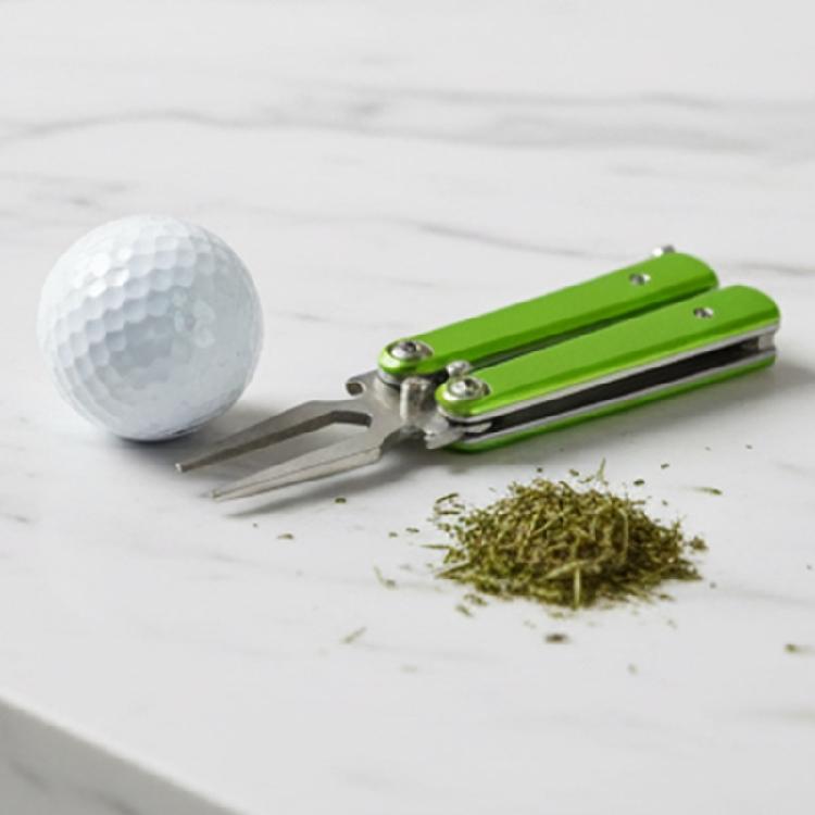 Golf Divot Repair Tool Grooves Cleaner Golf Fork Lawn Maintenance Repair Tool Foldable Pitchforks Turf Tool Enduring
