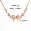 Ins Style Heart Zircon Bowknot Bracelet - Cute, Sweet Jewelry for Women, Perfect Valentine's Day Gift.