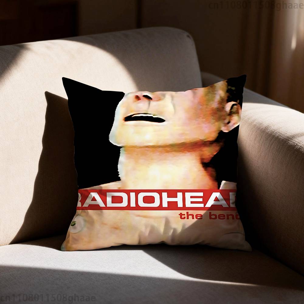 Art Rock Band Radiohead Pillow Case Square DoubleSided Printing Short Plush Sofa Cushion Cover Bedroom Bedside Pillow