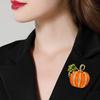 Halloween rhinestone pumpkin brooch, European and American decoration, drip oil, cardigan pin, buttonhole, outerwear sweater accessories