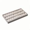 Watch Display Tray White Cushioned Inserts Organizer Gray Frame for Countertop, Tabletop