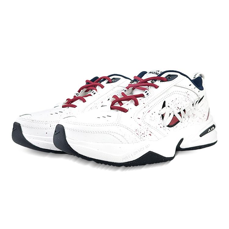 Nike Air Monarch 4 Cushioning Slip Resistant Abrasion Resistant Height Increasing Low Top Chunky Sneakers Unisex 415445-102(Team76-)